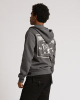 BIG T ZIP UP HOODIE - IRON GATE