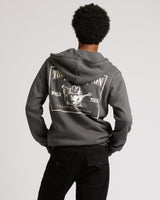 BIG T ZIP UP HOODIE - IRON GATE