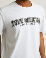 RELAXED NU BRUSH TEE - OPTIC WHITE WITH BLACK
