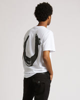 RELAXED NU BRUSH TEE - OPTIC WHITE WITH BLACK