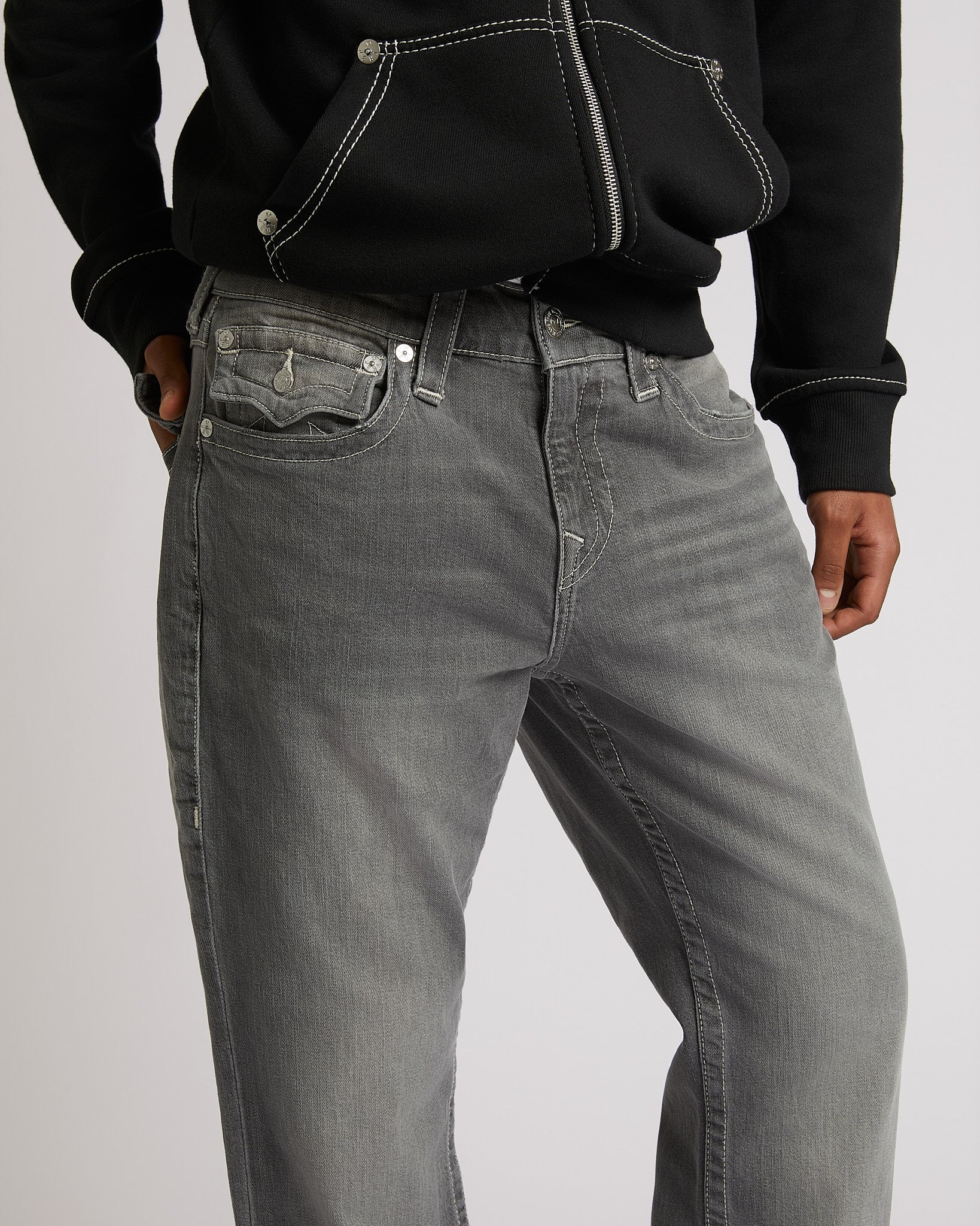 RICKY SN FLAP 32" - CHALK GREY WASH