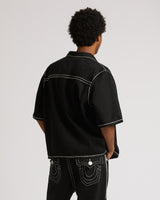 SUPER T OVERSIZE DENIM SHIRT - BLACK RINSE