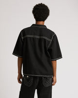 SUPER T OVERSIZE DENIM SHIRT - BLACK RINSE