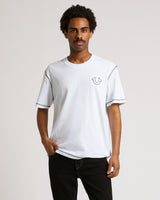 SS FLATLOCK TEE - OPTIC WHITE