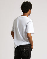 SS FLATLOCK TEE - OPTIC WHITE