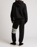 KNIT PANEL TR JOGGER - JET BLACK