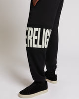 KNIT PANEL TR JOGGER - JET BLACK
