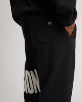 KNIT PANEL TR JOGGER - JET BLACK