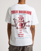 SS FLOCK BUDDHA TEE - OPTIC WHITE