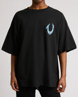 PAINTED HS OVERSIZED TEE - JET BLACK