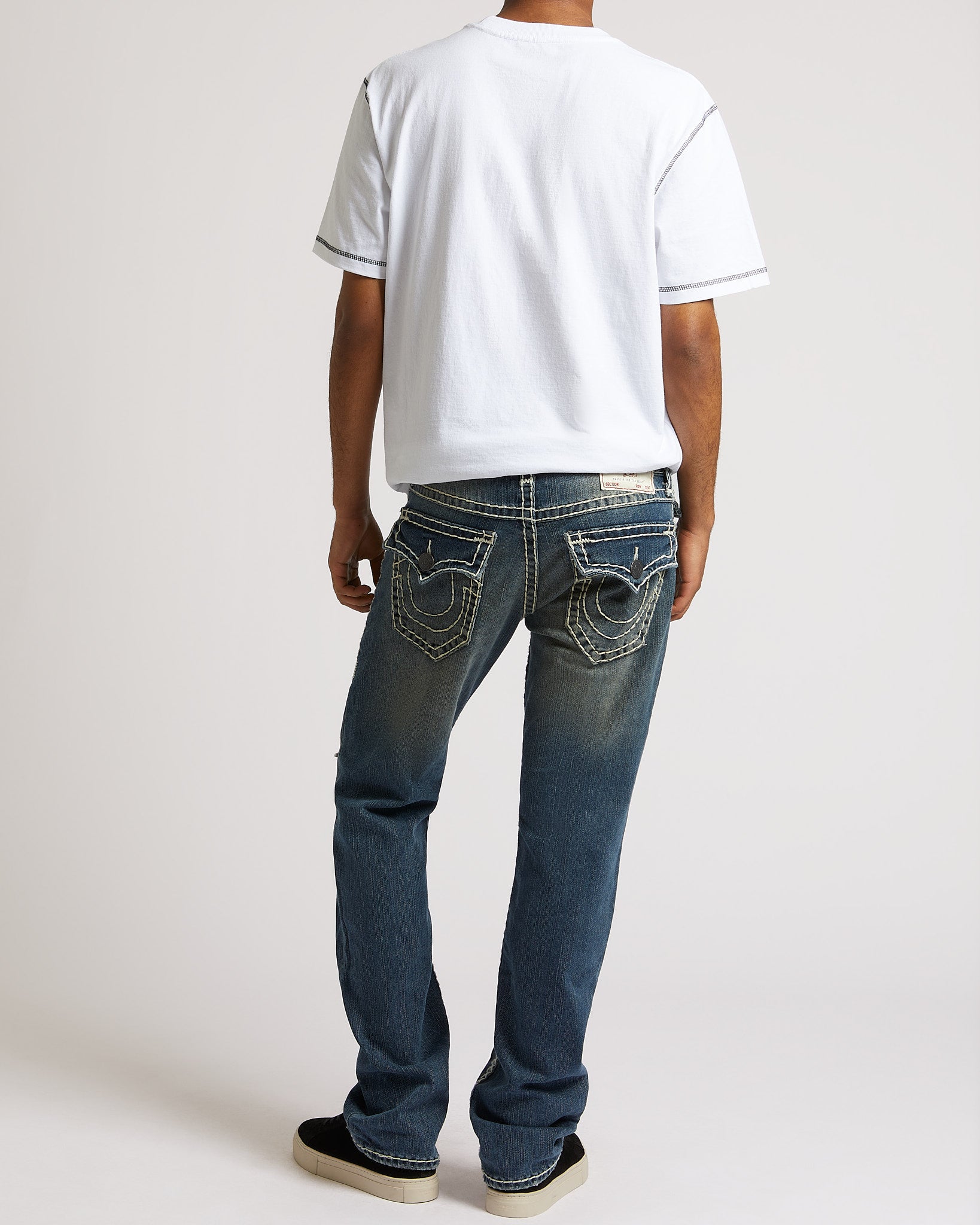 RICKY SUPER T FLAP 34" - DARK WASH WITH RISP