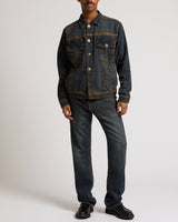 SUPER FLATLOCK TRUCKER JACKET - GREENLAND DARK WASH