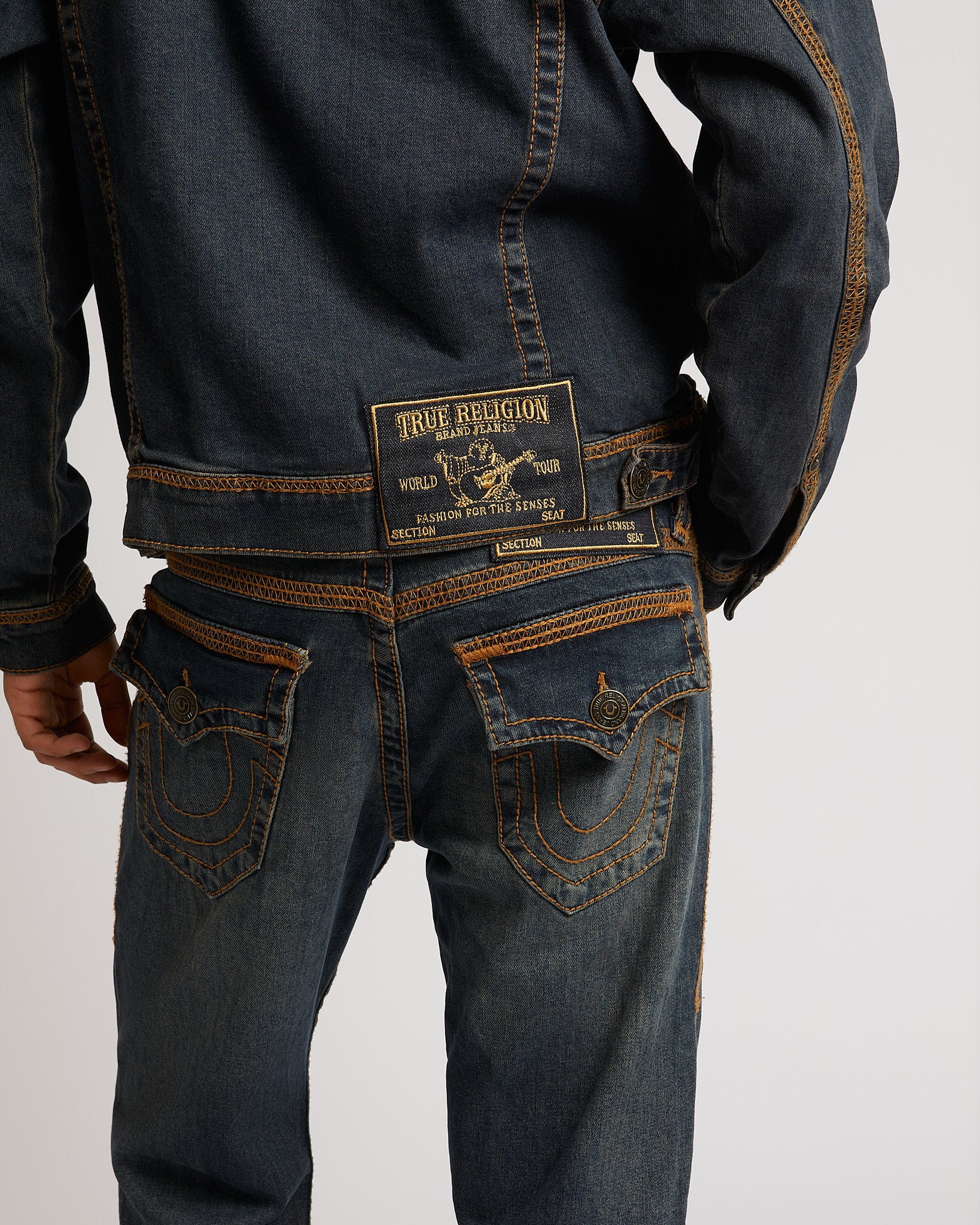 SUPER FLATLOCK TRUCKER JACKET - GREENLAND DARK WASH