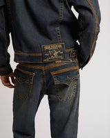 SUPER FLATLOCK TRUCKER JACKET - GREENLAND DARK WASH