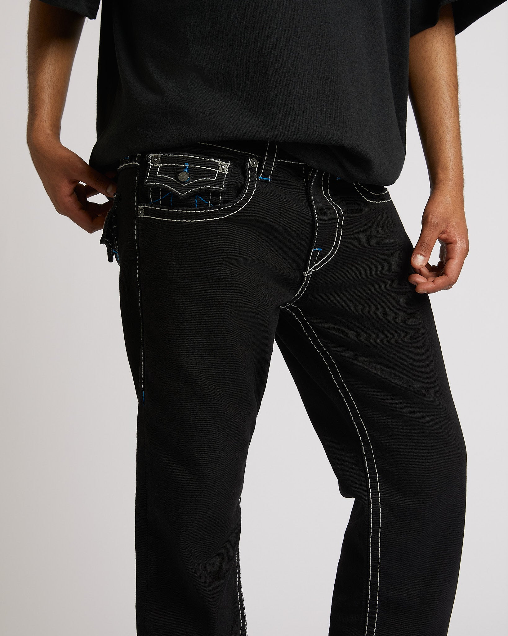BILLY BIG T FLAP 34" - BLACK RINSE