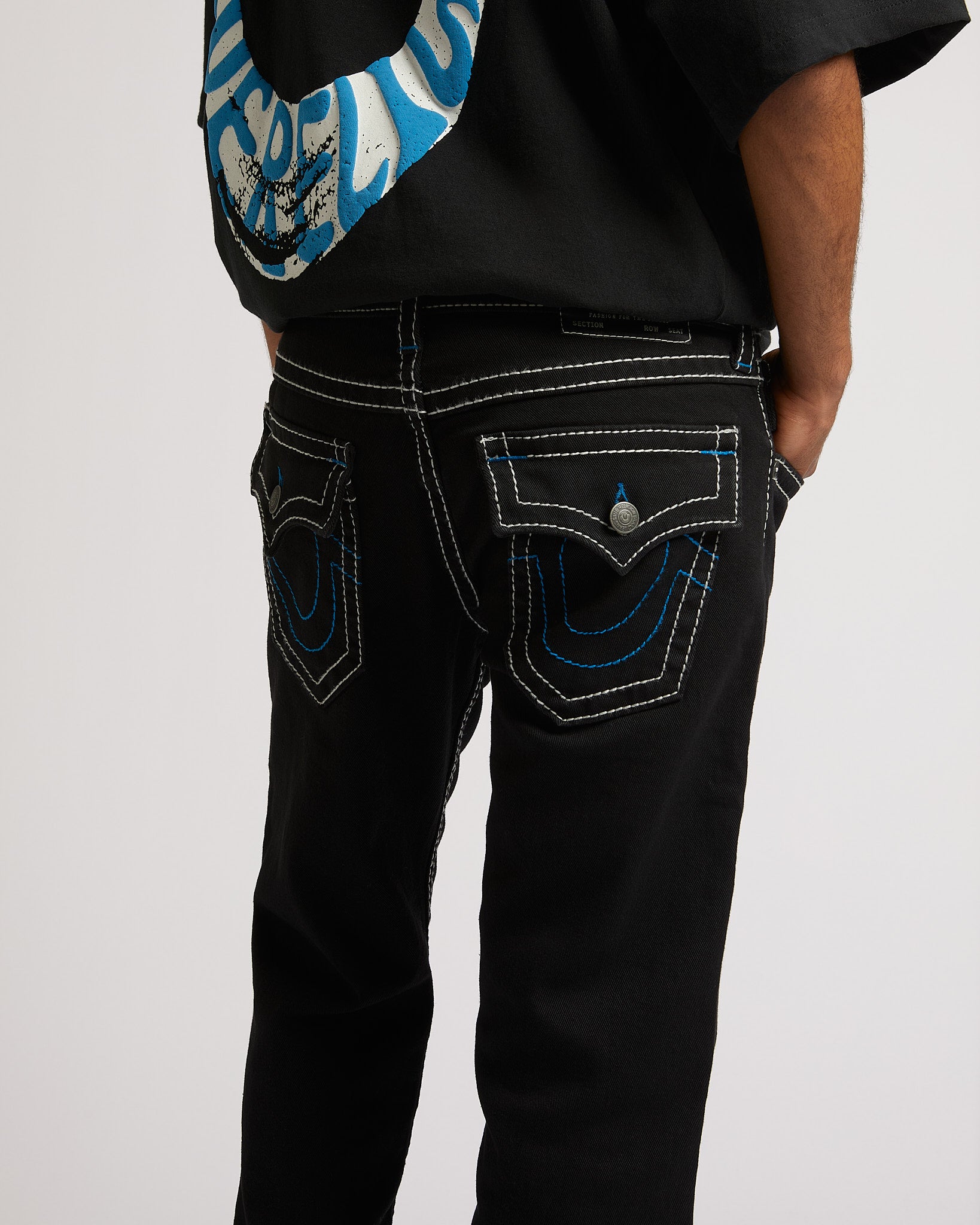 BILLY BIG T FLAP 34" - BLACK RINSE