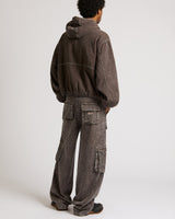 BIG T FASHION CARGO PANT - BROWN ACID WASH