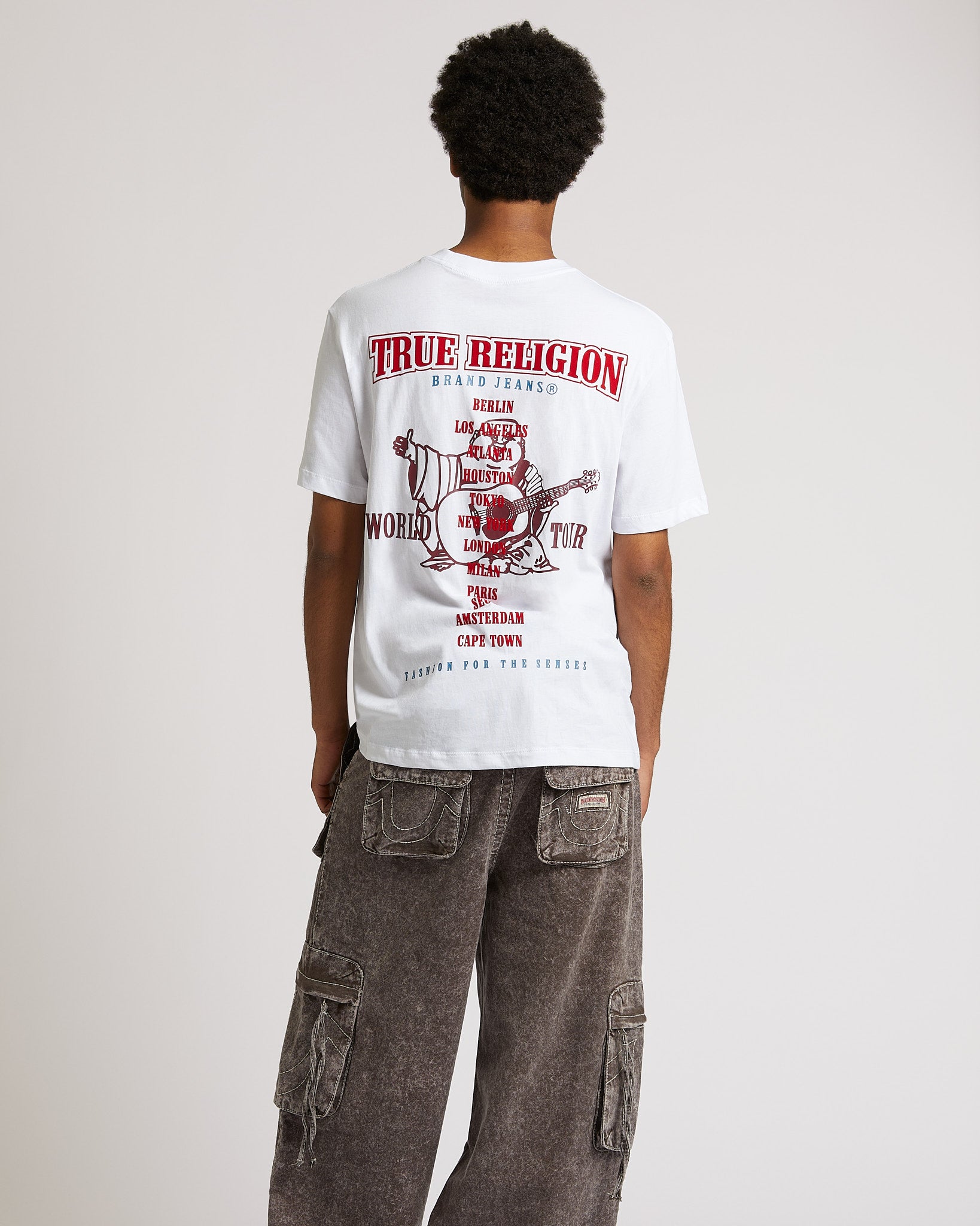BIG T FASHION CARGO PANT - BROWN ACID WASH