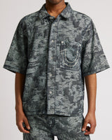 SUPER T JACQUARD SHIRT OVERSZE - MIDNIGHT DARK RIDER