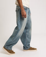 DANNY BARREL BIG T FLAP - SHATTERED MEDIUM INDIGO WASH