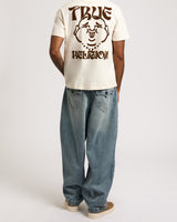 DANNY BARREL BIG T FLAP - SHATTERED MEDIUM INDIGO WASH