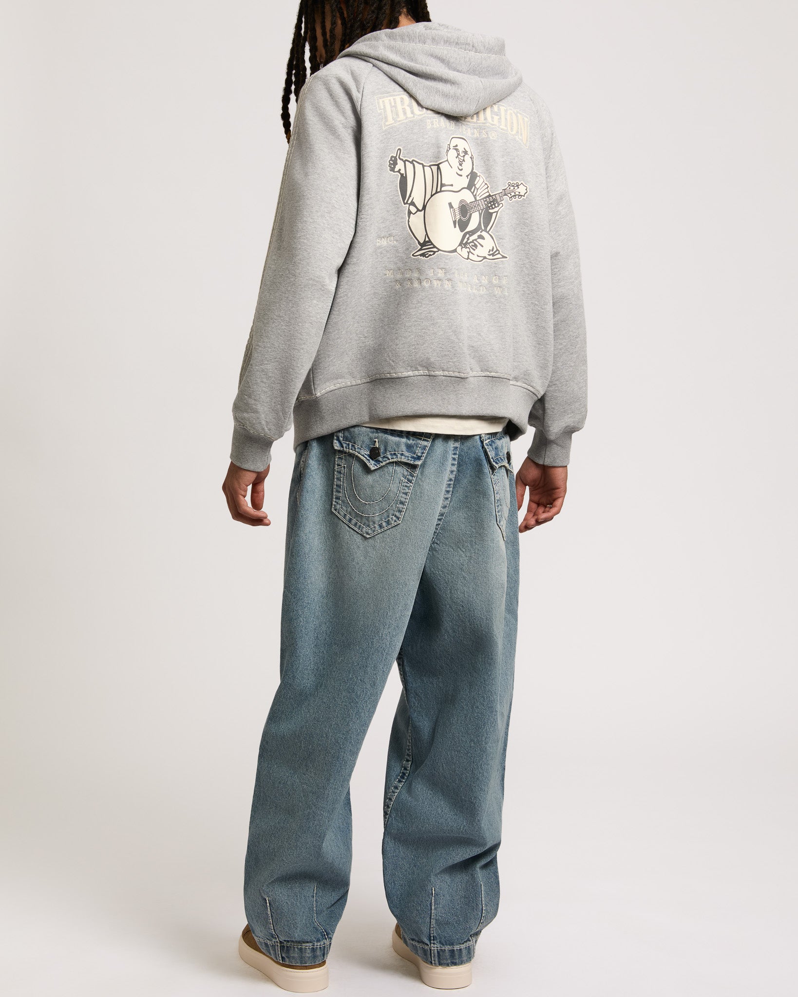 DANNY BARREL BIG T FLAP - SHATTERED MEDIUM INDIGO WASH