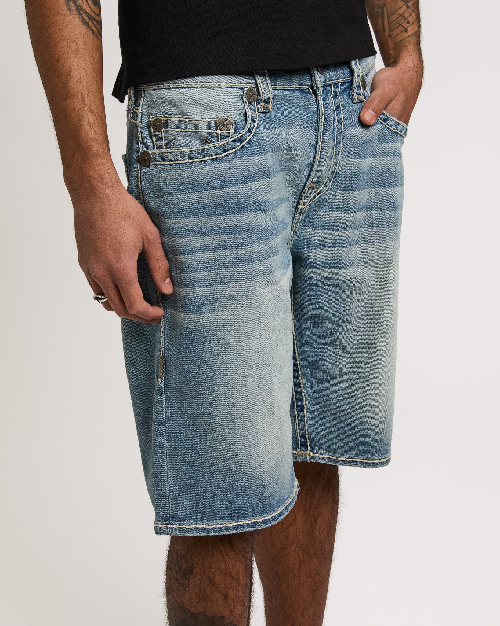 BOBBY SUPER T NF SHORT - PARTY PULSE MEDIUM WASH