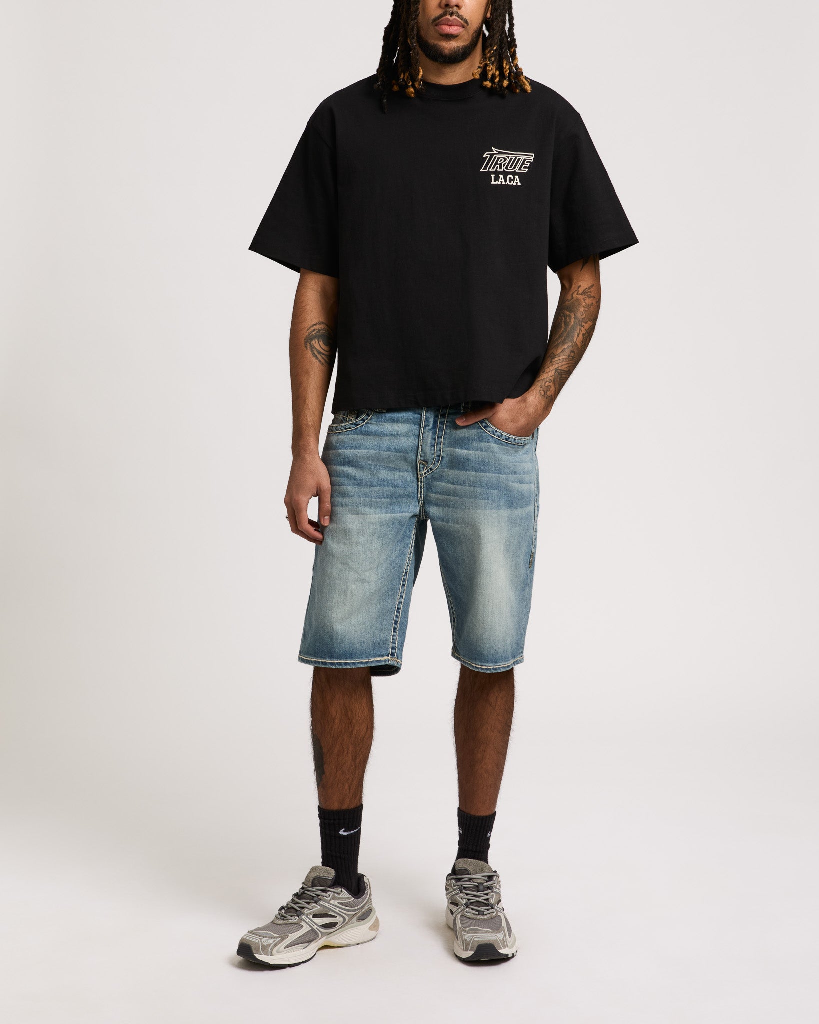 BOBBY SUPER T NF SHORT - PARTY PULSE MEDIUM WASH