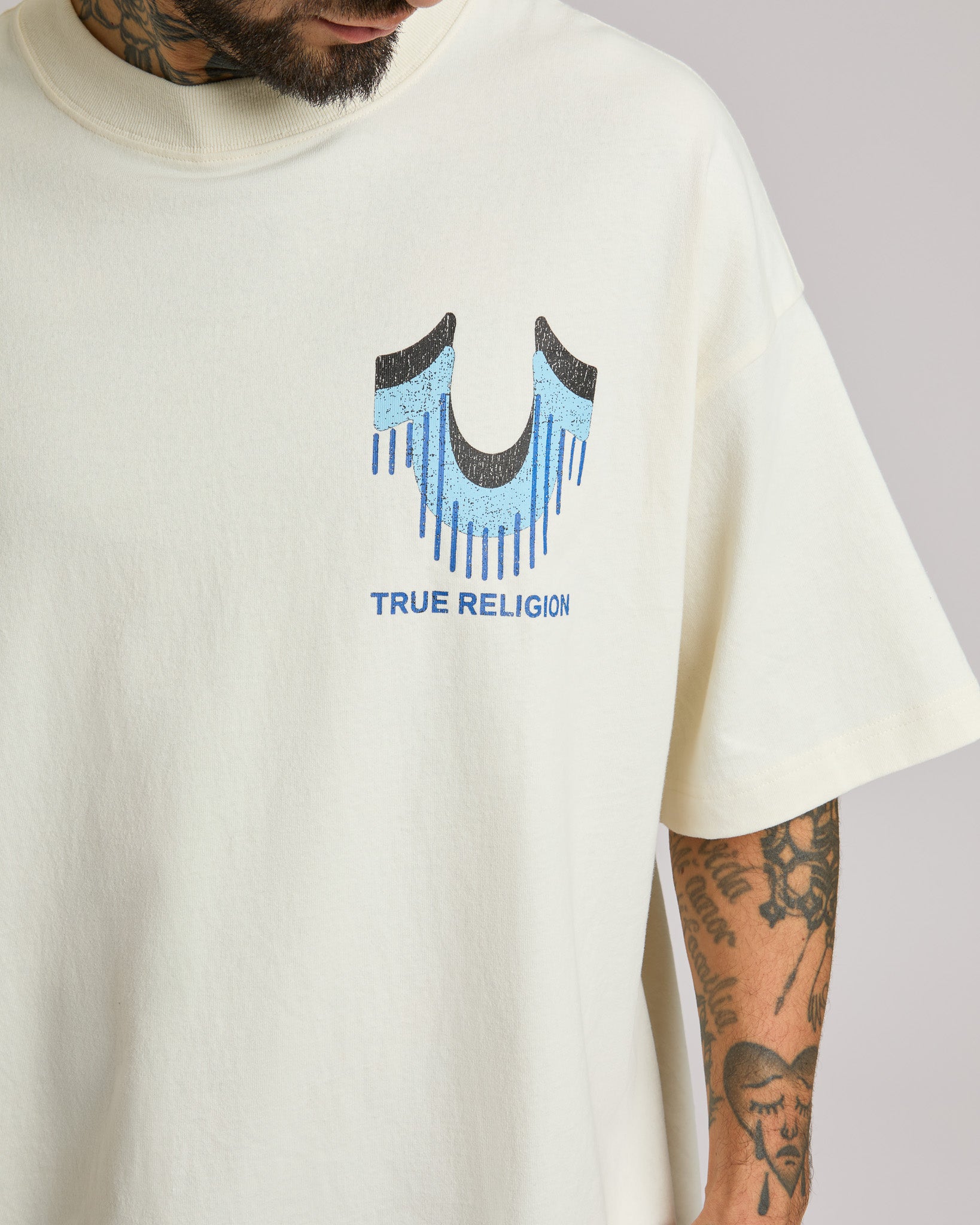 SS RETRO LOGO OVERSIZED TEE - WINTER WHITE