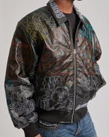 TR TROPHY RETRO BOMBER JACKET - JET BLACK