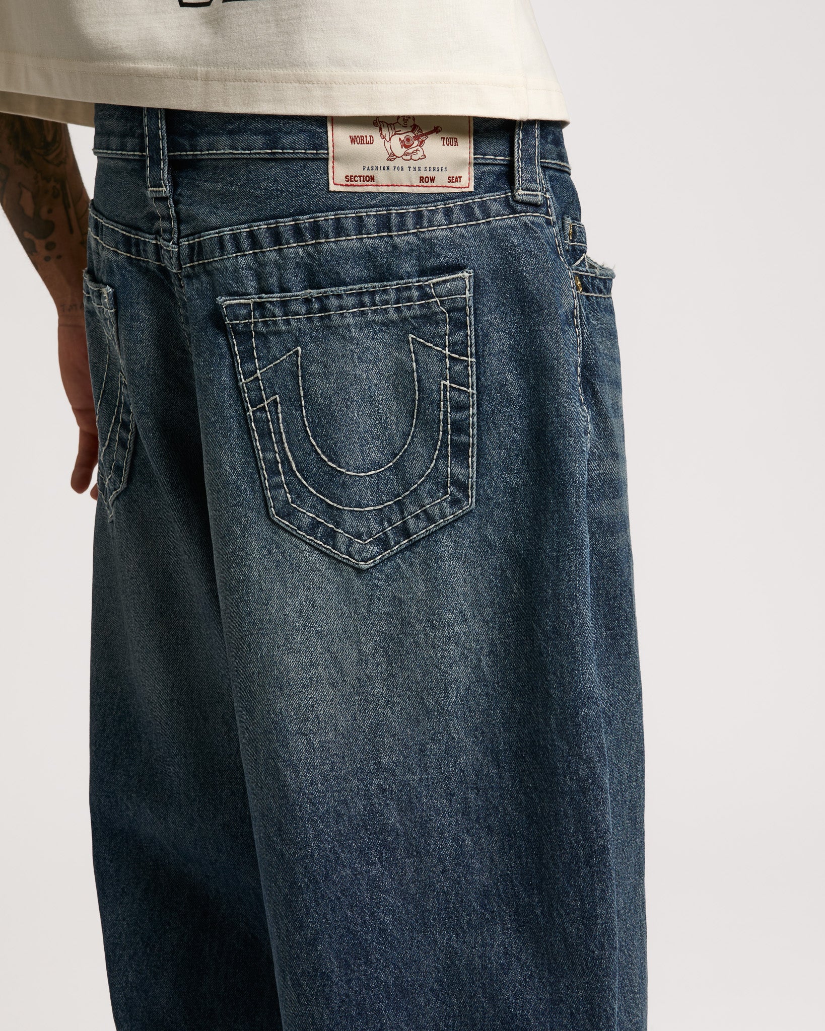 DANNY BARREL BIG T NO FLAP - SHATTERED DARK INDIGO WASH