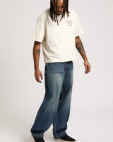 DANNY BARREL BIG T NO FLAP - SHATTERED DARK INDIGO WASH