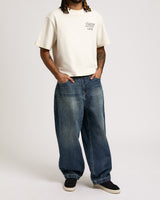 DANNY BARREL BIG T NO FLAP - SHATTERED DARK INDIGO WASH