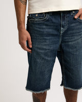 VINNY BIG T FLAP SHORT FRAY - MEDIUM WASH