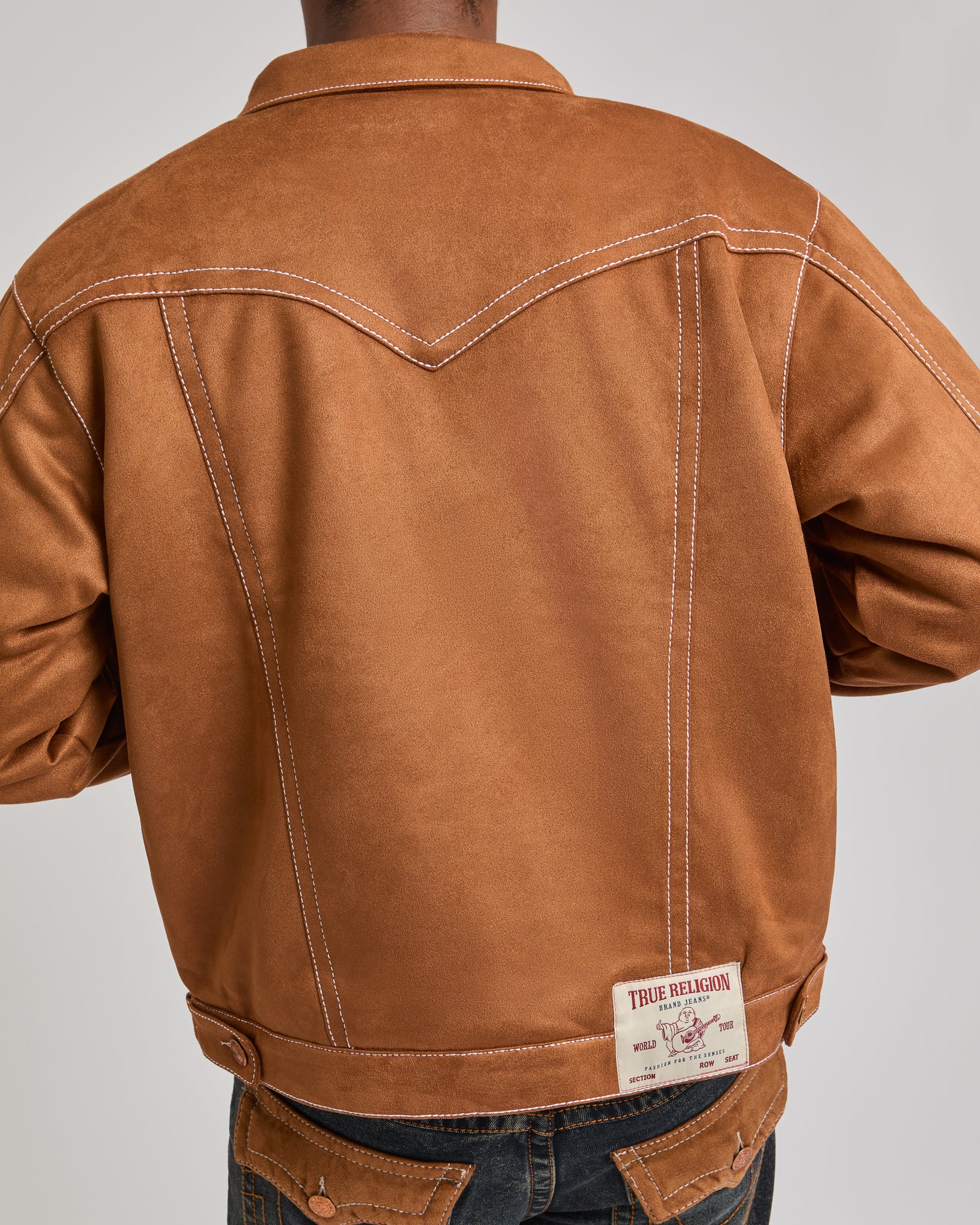 ULTRASUEDE BIG T OS JIMMY JKT - SUEDE BROWN