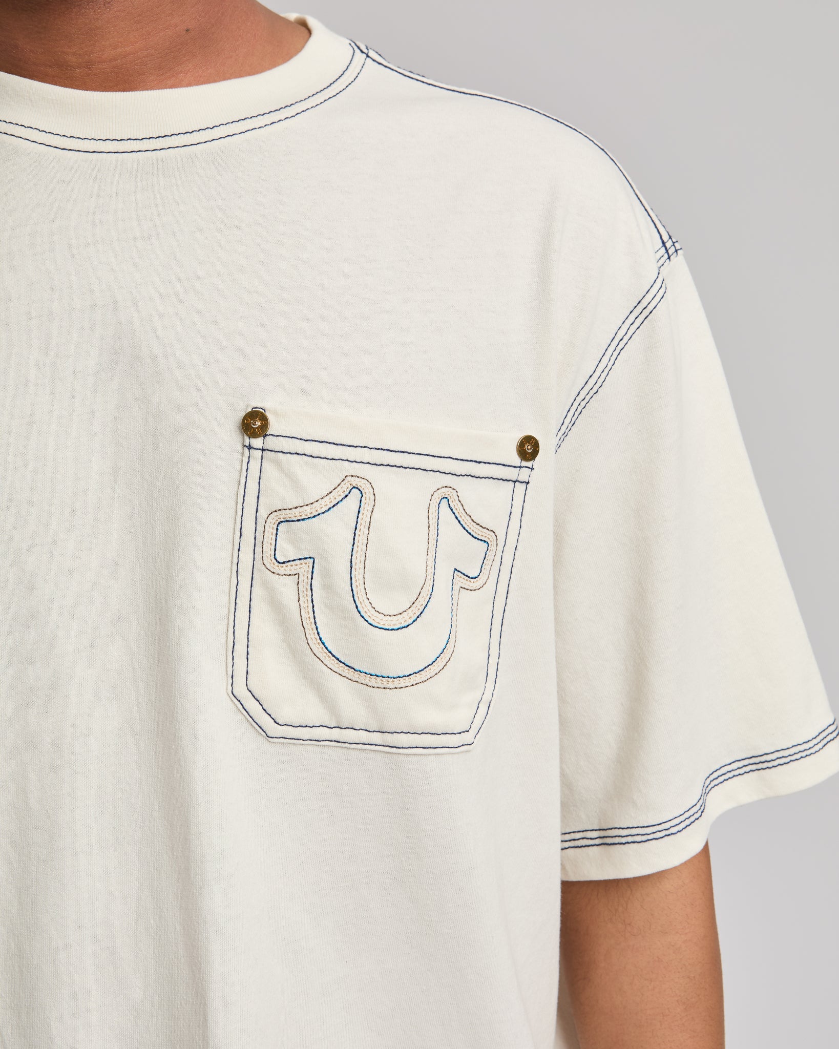 ROPE HEAVY BOXY TEE - WINTER WHITE