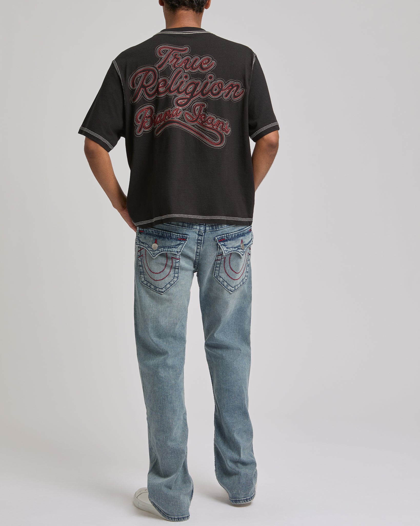 ROPE HEAVY BOXY TEE - JET BLACK