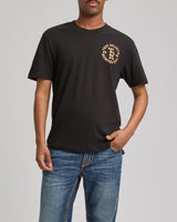 SS STACKED LOGO TEE - JET BLACK