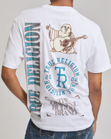 SS STACKED LOGO TEE - OPTIC WHITE