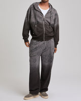 DIP DYED BIG T BAGGY JOGGER - VINTAGE BLACK