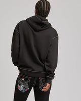 TRUE NO 1 BIG T HOODIE - JET BLACK