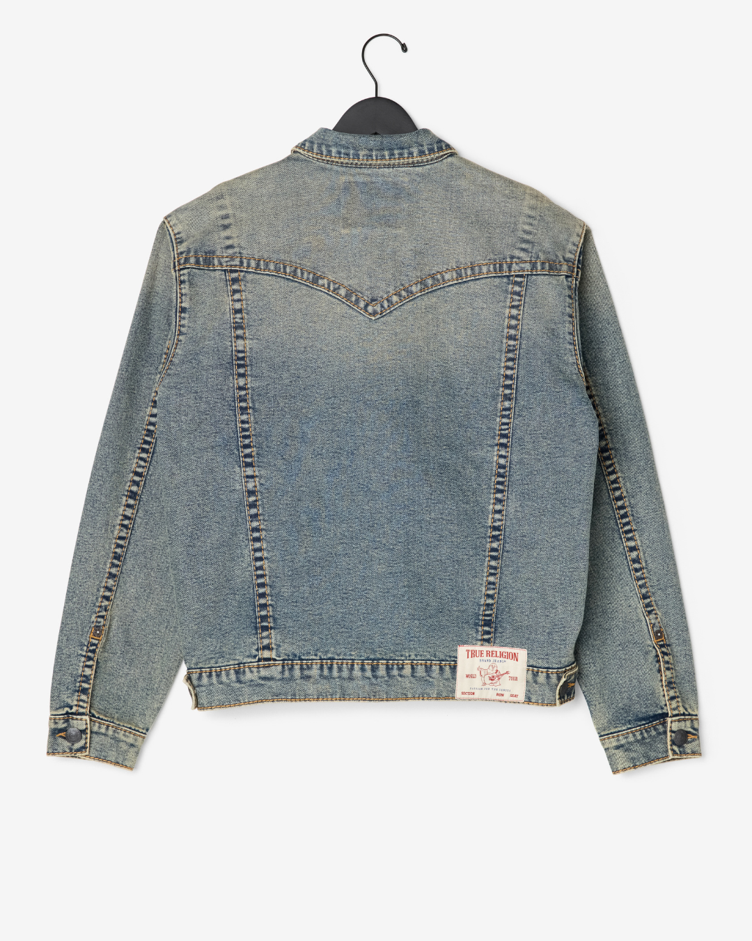 BIG T OVRSIZED DENIM JACKET - DESERT LOOP FADE MEDIUM WASH