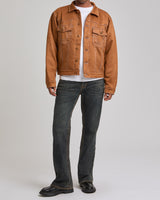 BILLY BIGT FLP ULTRASUEDE 34IN - OILSKIN DUST FADE DARK WASH