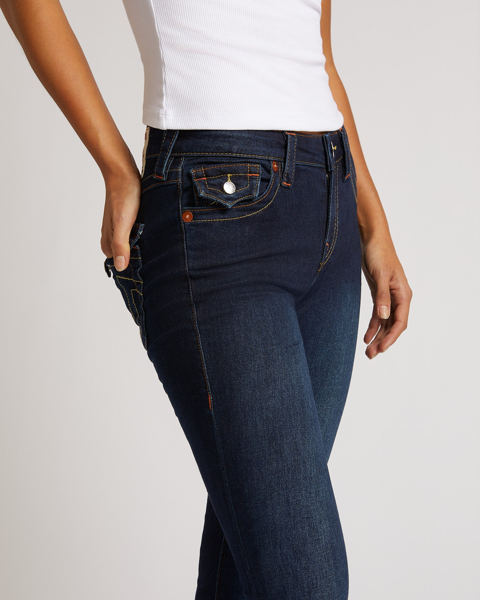 BECCA MID RISE BOOTCUT FLAP - MUDDY WATERS