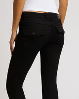 JOEY LOW RISE FLARE - RINSE BLACK