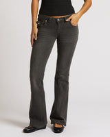 JOEY LOW RISE FLARE FLAP - CHARCOAL