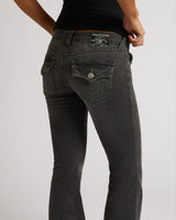 JOEY LOW RISE FLARE FLAP - CHARCOAL