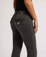 JOEY LOW RISE FLARE FLAP - CHARCOAL