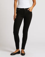 JENNIE MID RISE CURVY SKINNY - BLACK RINSE