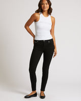 JENNIE MID RISE CURVY SKINNY - BLACK RINSE